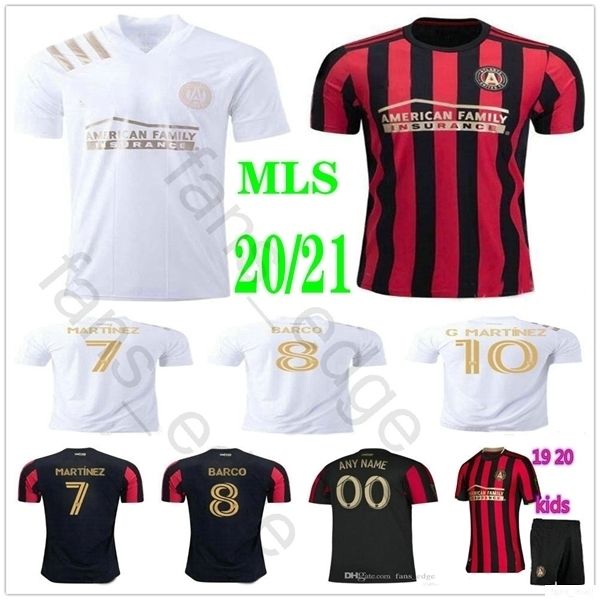 

2020 mls atlanta united soccer jersey garza jones villalba mccann martinez almiron fc atlanta 20 21 home away man kids youth football shirt, Black;yellow