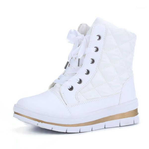 

boots swonco winter shoes woman platform high casual female 2021 warm snow for waterproof ankle boots1, Black