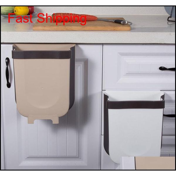

folding wall-mounted trash can car sorting barrel kitchen folding hang qylifc item_home