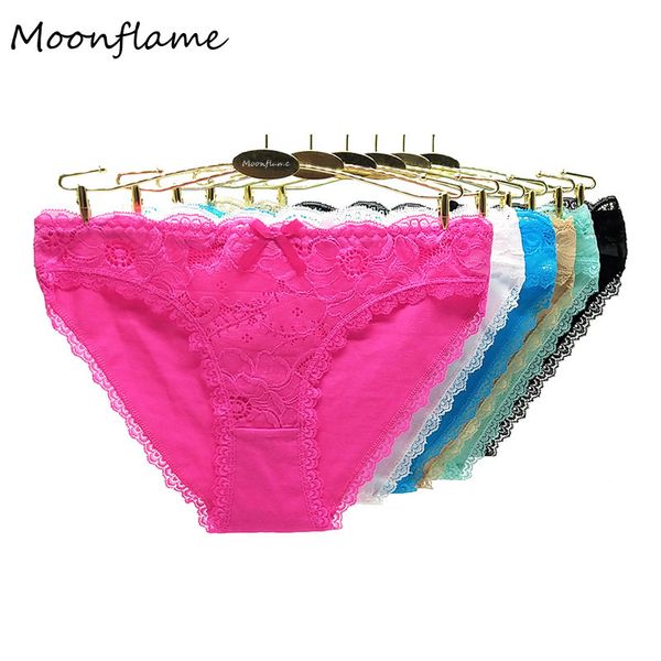 Moonflame 5 Pçs / lote de alta qualidade mulheres lingerie lingerie transparente calcinha mulher lj200822