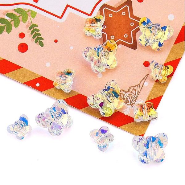 

6x8/8x10/10x14mm crystal butterfly pendant glass butterfly charms rhinestones beads for earring making diy jewelry jlloib