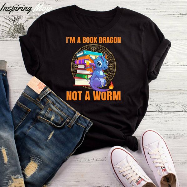 

i'm a book dragon not a worm t-shirt book lover shirt book lover gift reading cool casual tee shirt sport hooded sweatshirt hoodie