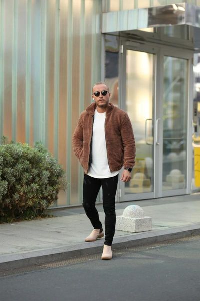 

2020 double-sided wear woolen furry fleece jacket of warm coat for men winter men's plush usa- european style brand new coat, Black