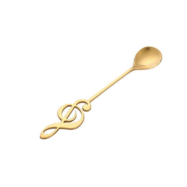 

304 stainless steel musical notes spoon coffee spoon tea stirring spoon music bar ice mug dessert scoop creative cutlery h sqcqav