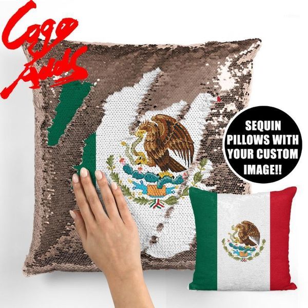 

mexico home decoration accessories room cushion cover throw pillows reversible sequin pillow case cover1 cushion/decorative
