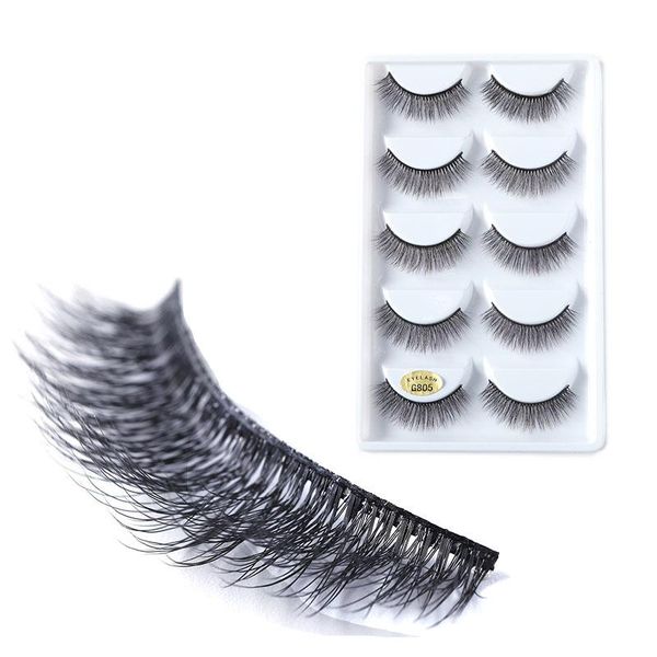 

false eyelashes liyatton 3d mink fake eyelash 5 pairs waterproof lashes makeup maquiagem extension accessories thick soft natural eyelashe