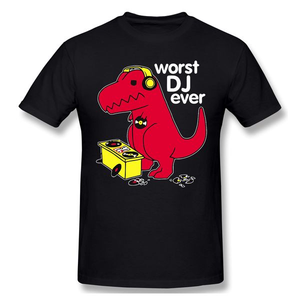 

t shirts men t rex is the worst dj t-shirt tee clothing dj music hip hop pure tees sport hooded sweatshirt hoodie