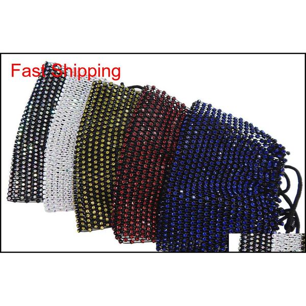 

us wholesale fashion net face mask with rainbow diamonds multiple qylvje bde_home, Silver