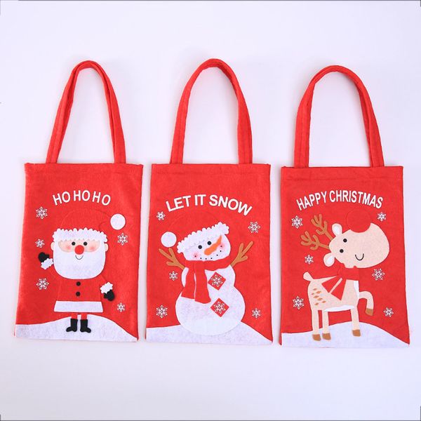 

1pcs santa claus snowman deer christmas gift bags candy packet storage supplies xmas new year decor home party decoration 62791