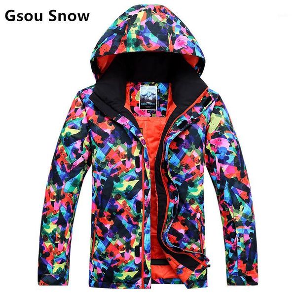 

gsou snoe men's ski suit winter keep warm waterproof windproof outdoor camping skiing snowboard thicken thermal coat jackets1