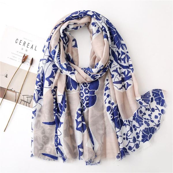 

scarves 2021 women viscose scarf female hijab design fashion large wrap [6673], Blue;gray