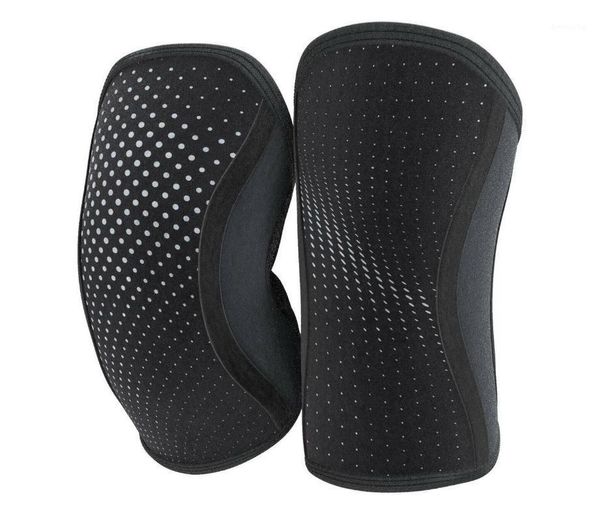 

elbow brace knee pads and elbow pads knee protector 7mm weightlifting details about halftone sleeves support1, Black;gray