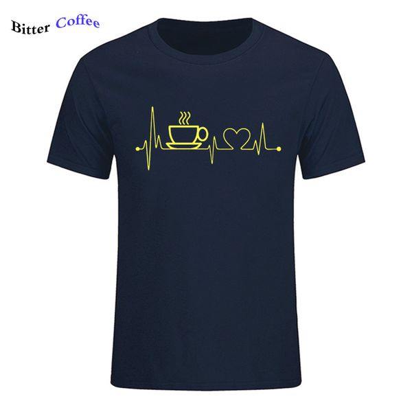

fast shipping summer new t shirt coffee heartbeat short sleeve tees shirts men classic xs-3xl sport hooded sweatshirt hoodie