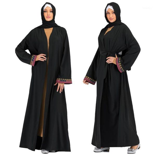 

ramadan eid mubarak niqab black arabic abaya kimono cardigan muslim dress turkish islamic clothingwomen dubai kaftan robe arab1, Red