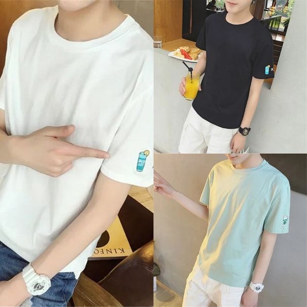 

su9o9 мужской летний новый новый раунд короткий рукав сыпучих мужской футболки шеи 2020 футболка avtgw, Blue