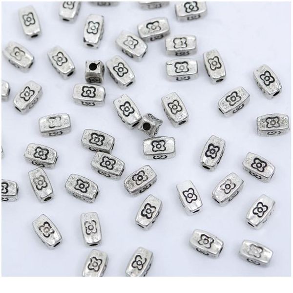 

100pcs antique tibetan silver spacer metal beads for jewelry making diy bracelet acessories needlework supp jllzpq, Black
