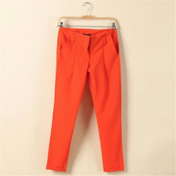 

2019 new women's casual pants solid pants 1017, Black;white