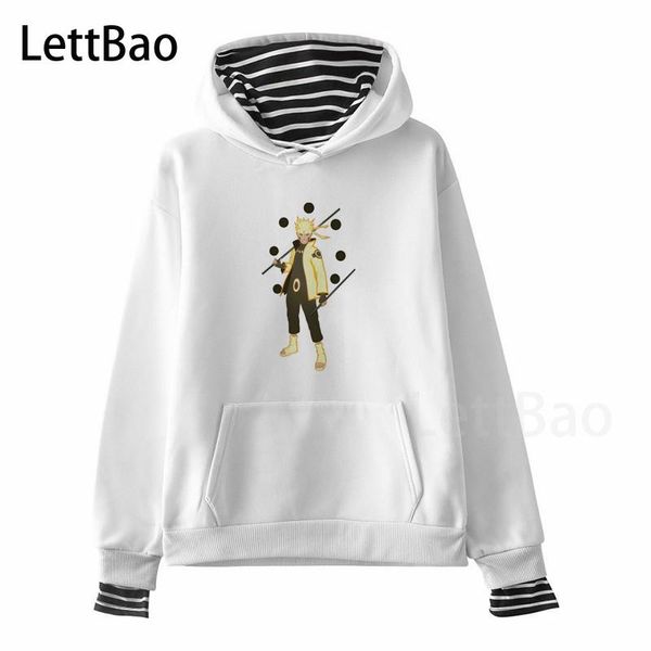 

six paths japan anime 2020 hoodies women oversized sweatshirts men women long sleeve casual hooded pullovers, Black