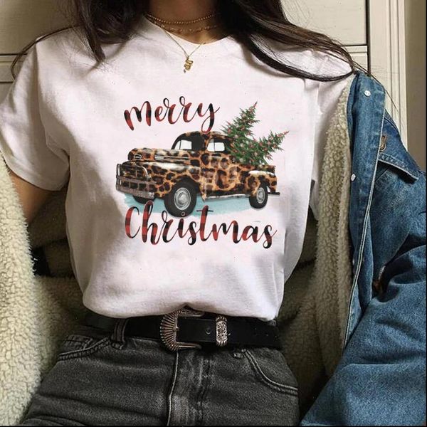 

women leopard tree fashion holiday new year christmas tees graphic female ladies womens lady t shirt t shirt t shirts, White