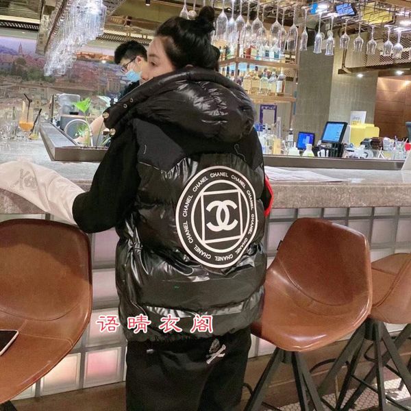 

glossy down cotton vest women's fashion loose short thickening 2020 autumn/winter new korean version of jacket women's fashion, Black;brown