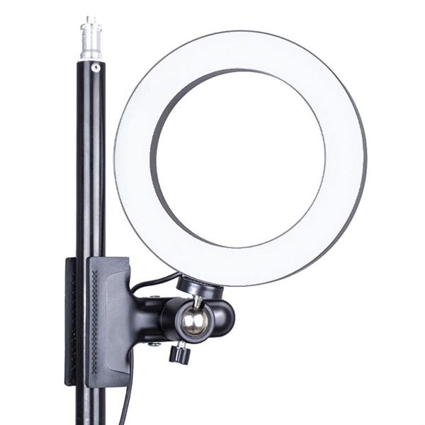 

flash heads dimmable 26cm led ring light with clamp selfie lamp pography lighting for video live youtube po studio clip ringlight