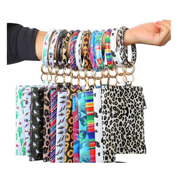 

women's keyring leather wallet cell phone purse clutch wallet pu wallet bracelets with bangle keychain design qylsho lipper