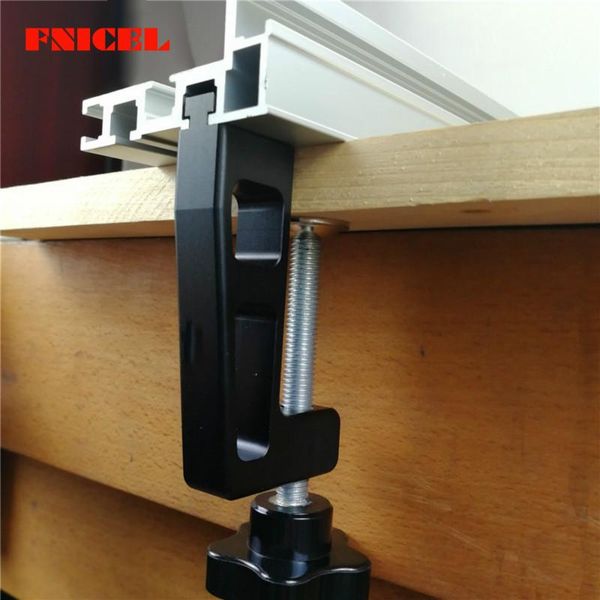 

2pcs/set woodworking special fixing clips g clamp for wood working fence and 45 type t track slot thickest clips 65mm