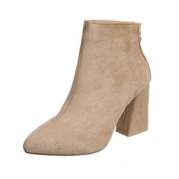 

autumn 2021 new women high-heeled shoes woman fashion mujer 35-40 zapatos boots 6c2n, Black