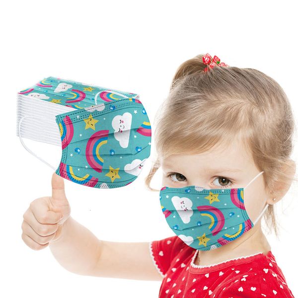 

disposable 3ply 50pc face industrial children's ear masks loop cartoon kids mouth mask earloop dust polluti