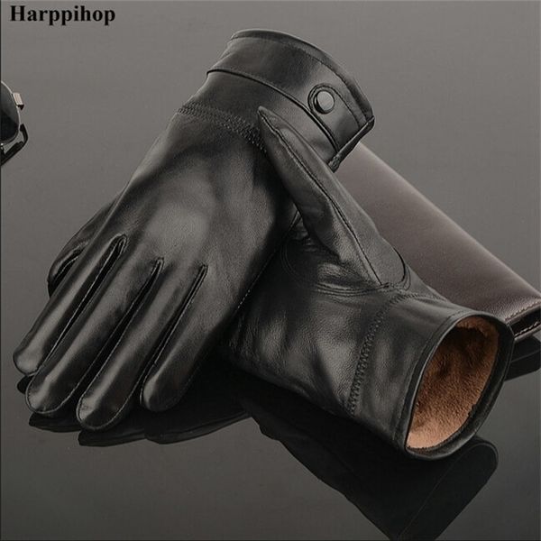 

leather gloves,genuine leather,black,brown color,leather gloves men ,leather winter gloves warm,brand mittens y200110, Blue;gray