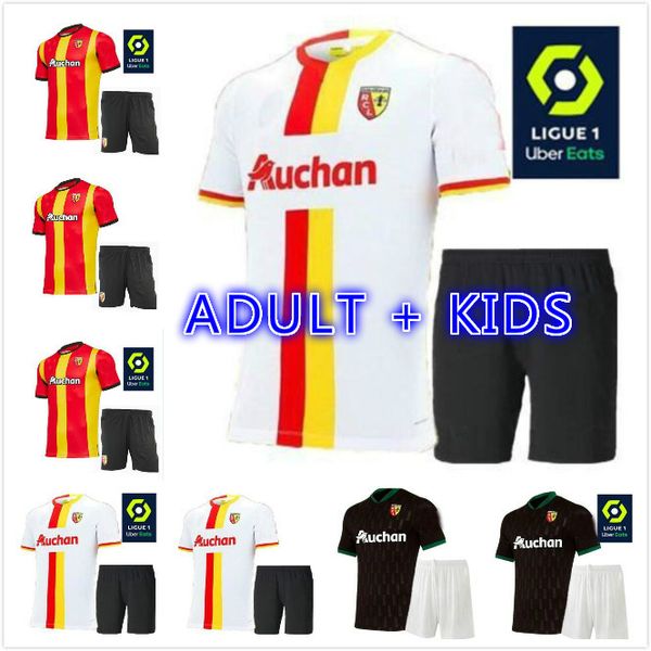 

kids rc lens sainte-barbe soccer jerseys kakuta ganago sotoca muinga medina bade 2020 2021 rc lens maillot de foot football uniform, Black;yellow