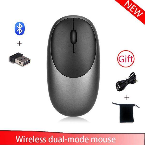 

mice wireless mouse bluetooth computer silent rechargeable ergonomic mause with usb optical dual mode 2.4ghz + 2 in 1