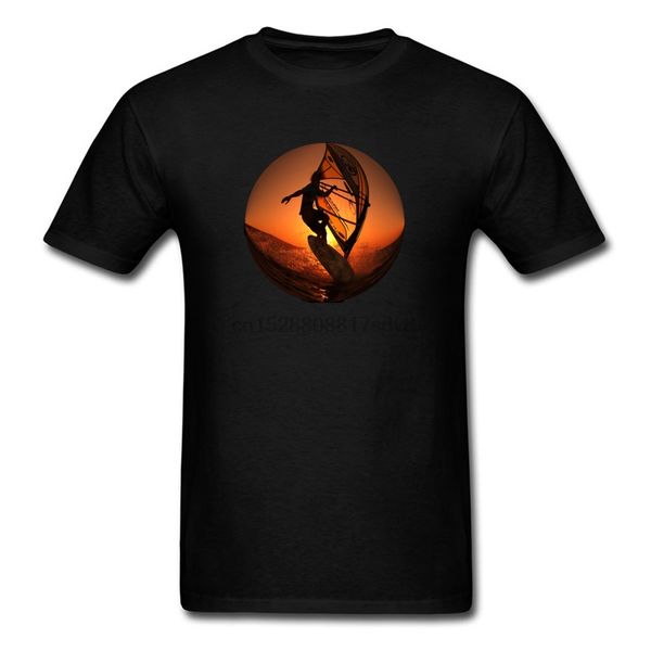 

windsurfing ocean waves orange circle awesome design men black t shirt custom team tee shirts cotton fabric sport hooded sweatshirt hoodie