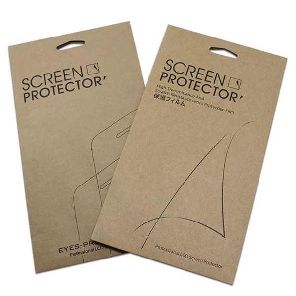 

40pcs/lot brown kraft paper envelope bag mobile films screen protector packaging packing for iphone samsung 2 style bbybbx