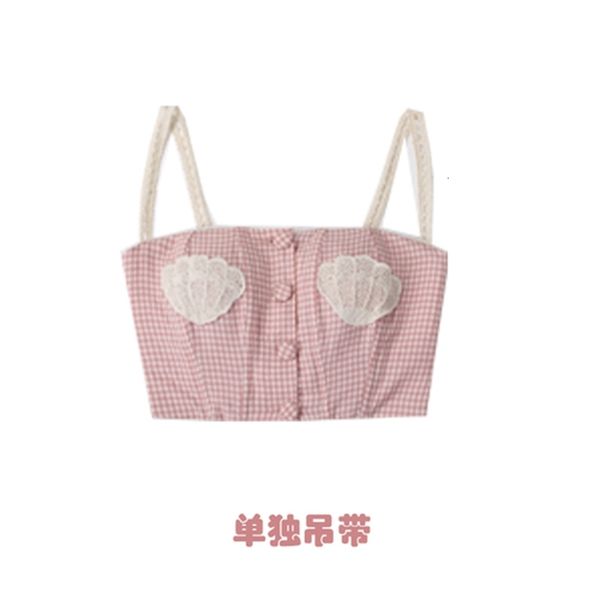 

2021 new le palais vintage origonal pink spaghetti belts short upper waist high miniskirt 2 piece women's clothes set of two pieces ftz, Black;gray