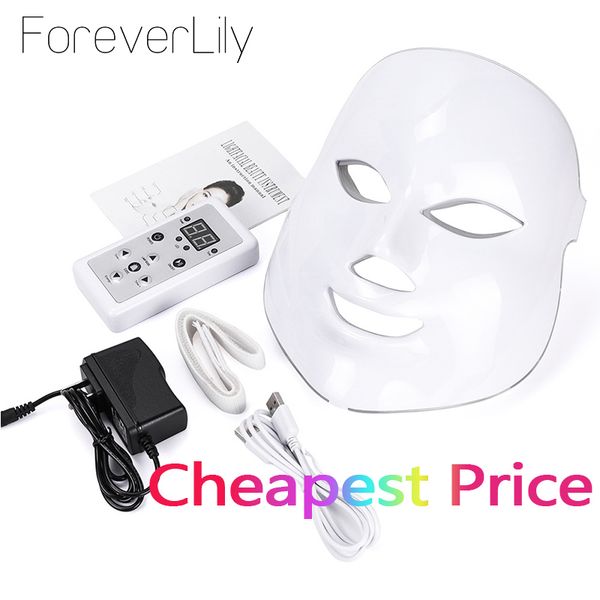 

comfortable mask skin colors 7 led care facial rejuvenation wrinkle acne removal face beauty therapy whitening tighten instrument
