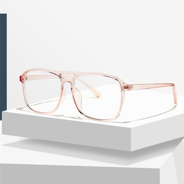 

fashion sunglasses frames super tough tr90 anti-blue light spectacle frame for simple and atmospheric box double beam myopia eyeglass, Black