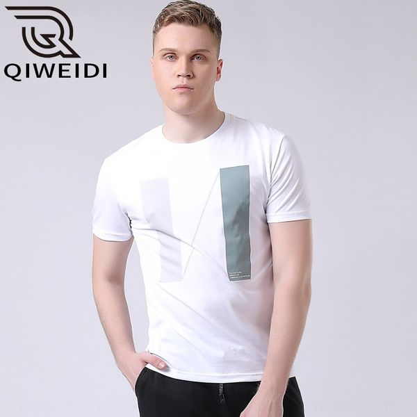 

lsq5z й weidi модные мужские печатный короткие рукава 2020 мужских тонкого мерсеризированного студент футболка хлопок хлопок мерсеризованный, Blue