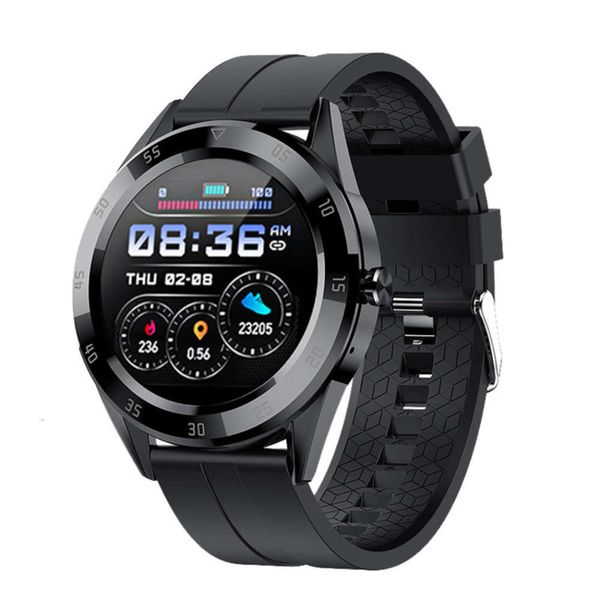 

watch bluetooth round with screen y10 heart rate blood prsure monitor listen to music information phone reminder