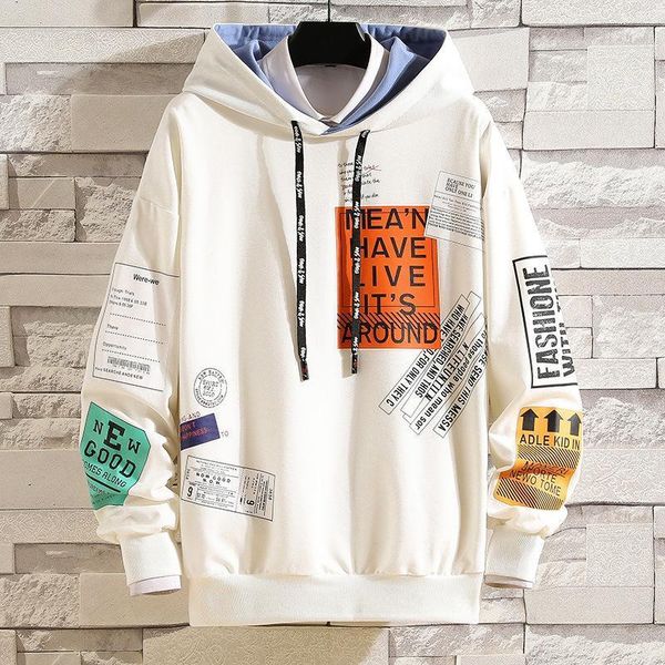 

2020 spring and autumn new men's hoodie trendy hong kong fashion brand jacket fashion classic casual sports printed pullover1, Black