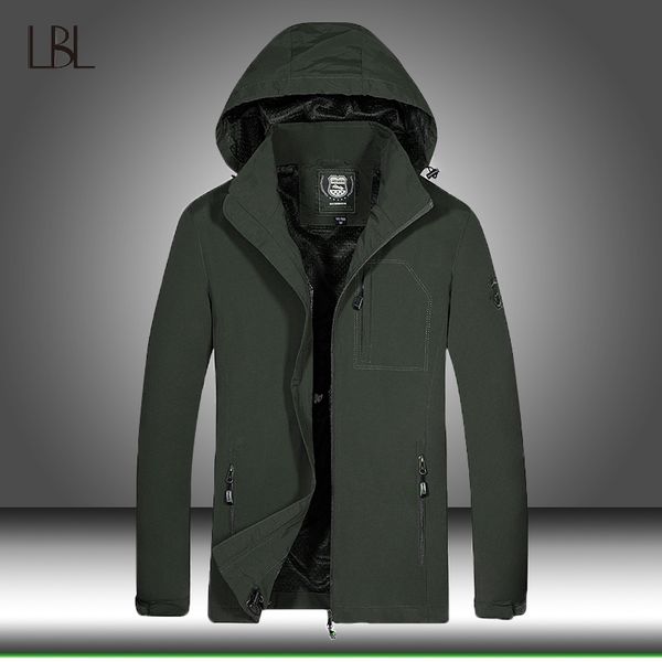 

casual jacket men's autumn winter waterproof windbreaker jackets men military tactical coats male breathable hooded overcoat 5xl, Black;brown