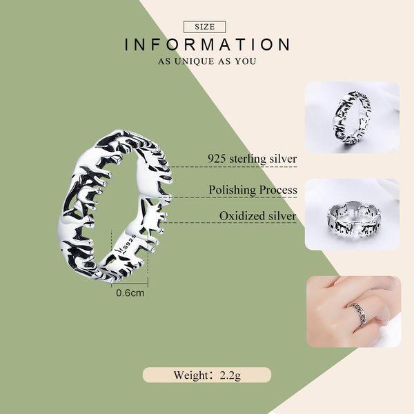 

bamoer 925 sterling silver stackable animal collection elephant family finger rings for women jewelyr scr344 201006, Golden;silver