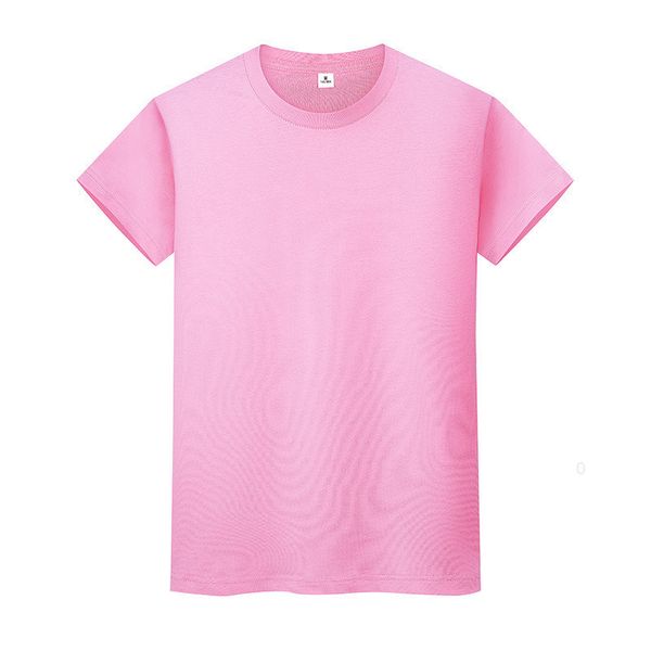 

new round neck solid color t-shirt summer cotton bottoming shirt short-sleeved mens and womens half-sleeved z1lki