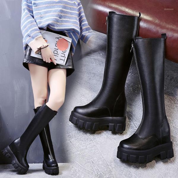 

women boots high heels round toe shoes woman winter shoes zipper booties ladies luxury designer boots-women stiletto 2020 rock1, Black