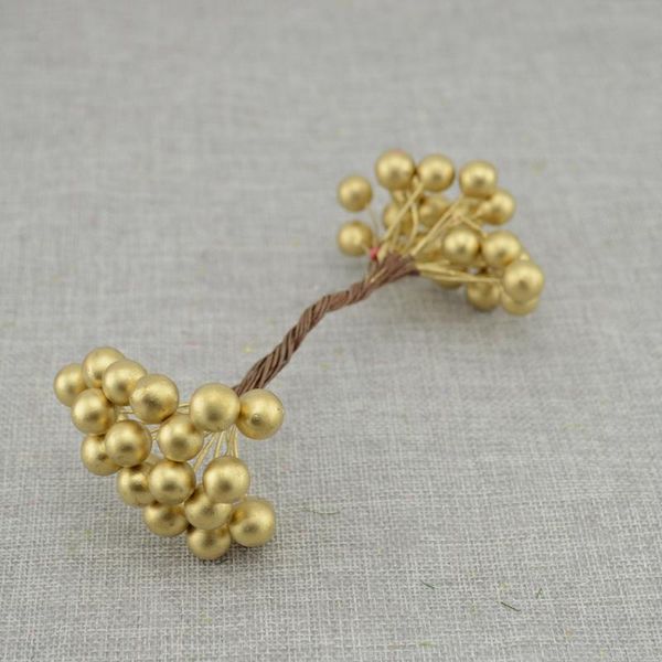 

20pcs lot artificial berries bouquet flower stamen wreath material wrist flower wedding car corsage decoration crafts flower bbypyt