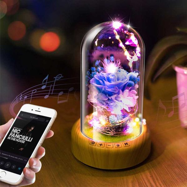 

led bluetooth динамики портативный беспроводной hifi stereo surround для android cute flower таблица настольная лампа для спальни