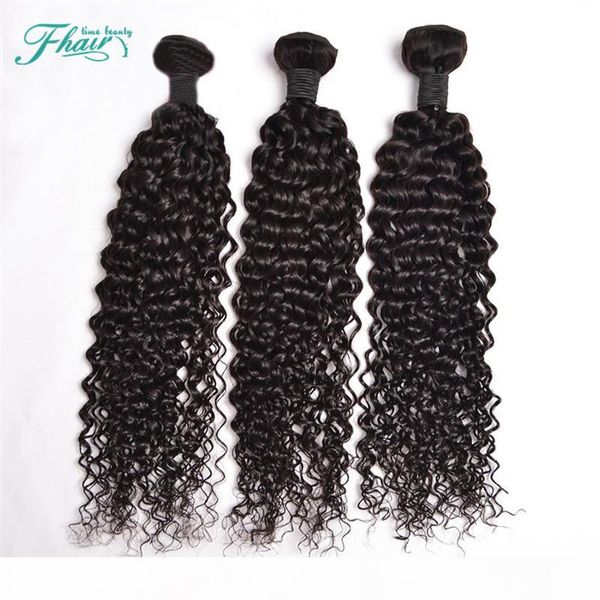 

9a indian hair deep curly 3 bundle deals mink 10"30"inch indian hair deep curly wet and wavy human hair weave bundles, Black