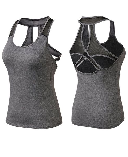 

casual workout running sports long tank yoga shirt for women, White