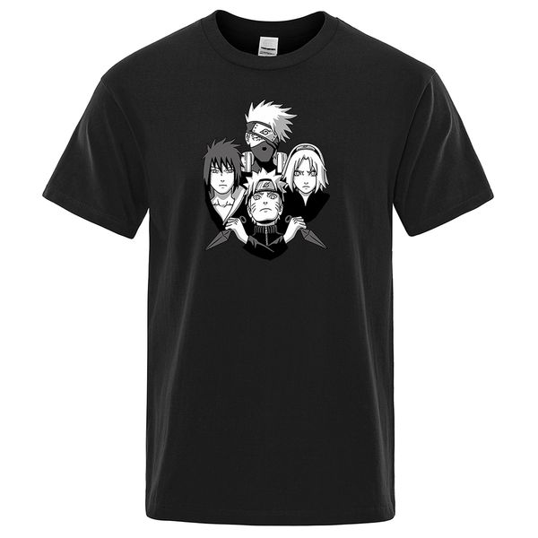 

japanese anime naruto uchiha sasuke kakashi cool print tshirt harajuku short sleeve mens summer hooded sweatshirt hoodie men t shirt