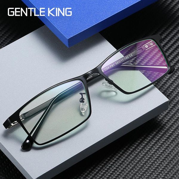 

gentle king 2020 new anti blue light reading glasses men metal frame business glasses computer gaming, White;black